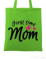Sacosa din panza First time mom Verde mar