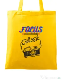 Sacosa din panza Focus and than Capture it Galben
