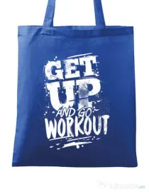 Sacosa din panza Get up and go workout Albastru regal
