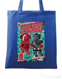 Sacosa din panza Giant robot combat Albastru regal