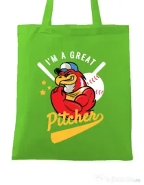 Sacosa din panza Great pitcher Verde mar