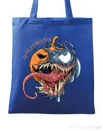 Sacosa din panza Halloween Venom Albastru regal