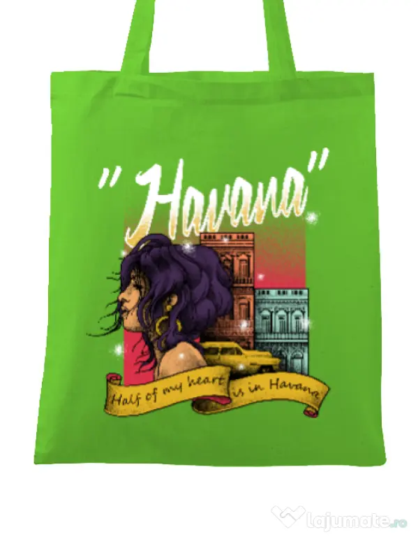 Sacosa din panza Havana Verde mar