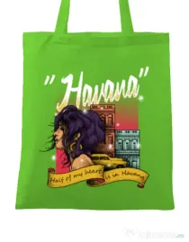 Sacosa din panza Havana Verde mar