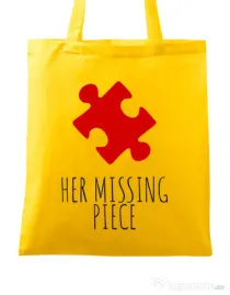 Sacosa din panza Her missing piece Galben