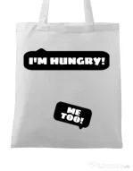 Sacosa din panza Hungry Mommy Alb