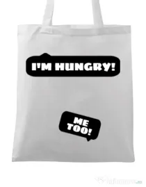 Sacosa din panza Hungry Mommy Alb