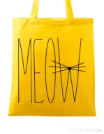 Sacosa din panza I am a cat Galben