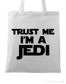 Sacosa din panza I am a jedi Alb