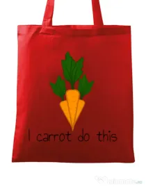 Sacosa din panza I carrot do this Rosu