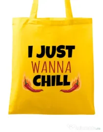 Sacosa din panza I just wanna chill Galben