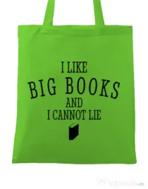 Sacosa din panza I like big books Verde mar