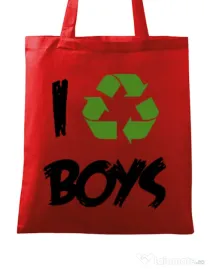 Sacosa din panza I recycle boys Rosu