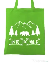 Sacosa din panza Into the wild Verde mar
