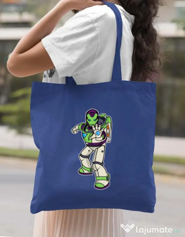 Sacosa din panza Iron Buzz Albastru regal