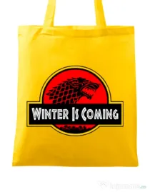 Sacosa din panza Jurassic winter Galben
