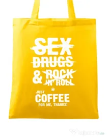 Sacosa din panza Just coffee for me Galben
