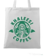 Sacosa din panza Khaleesi coffee Alb