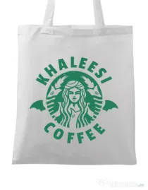 Sacosa din panza Khaleesi coffee Alb