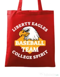 Sacosa din panza Liberty eagles Rosu