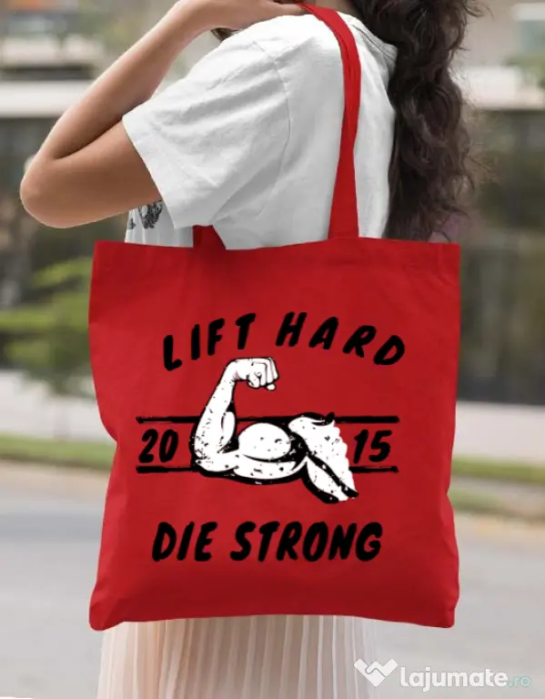 Sacosa din panza Lift hard Rosu