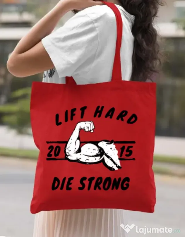 Sacosa din panza Lift hard Rosu