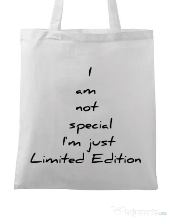 Sacosa din panza Limited edition 2 Alb