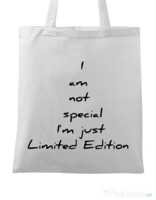 Sacosa din panza Limited edition 2 Alb