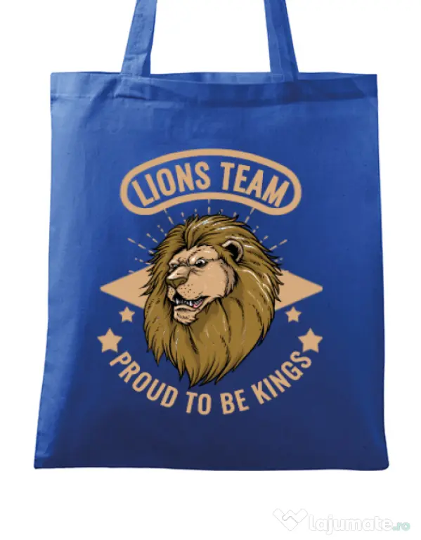 Sacosa din panza Lions team Albastru regal