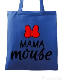 Sacosa din panza Mama mouse Albastru regal