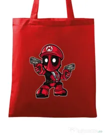 Sacosa din panza Mario Deadpool Rosu