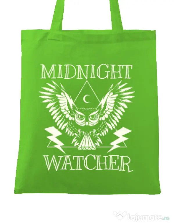 Sacosa din panza Midnight Watcher Verde mar