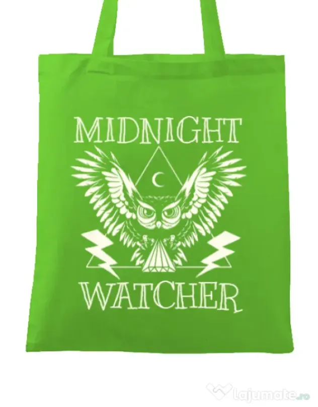 Sacosa din panza Midnight Watcher Verde mar