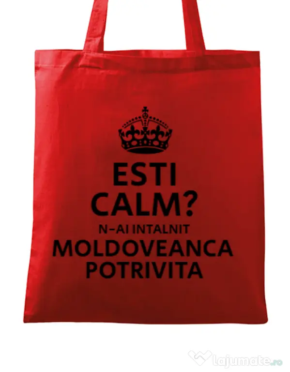 Sacosa din panza Moldoveanca potrivita Rosu
