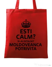 Sacosa din panza Moldoveanca potrivita Rosu