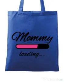 Sacosa din panza Mommy loading Albastru regal