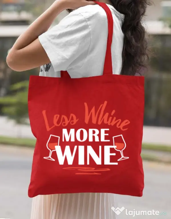 Sacosa din panza More wine Rosu