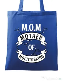 Sacosa din panza Mother of multitasking Albastru regal