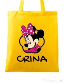 Sacosa din panza Mouse daughter Galben
