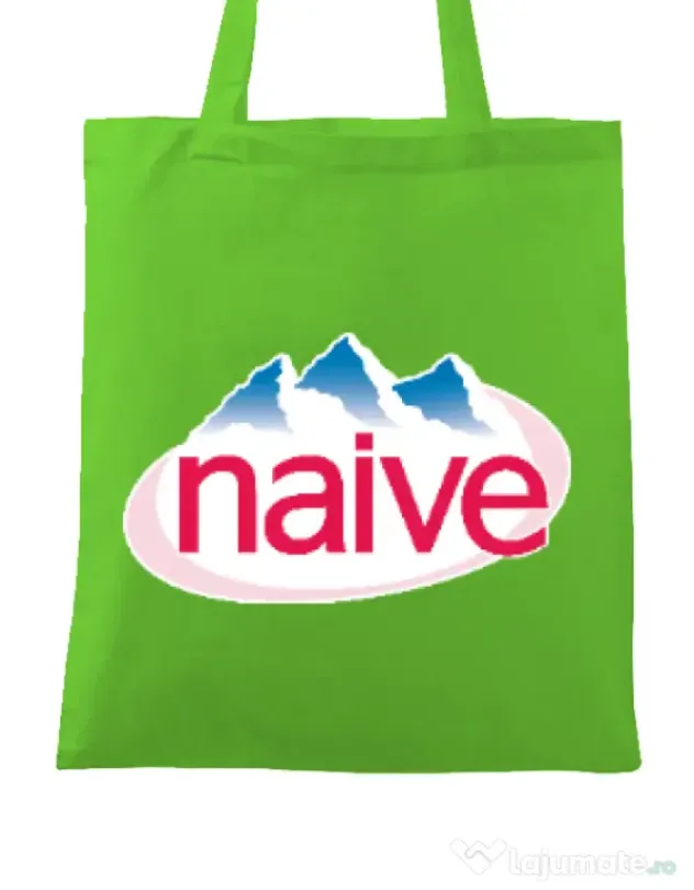 Sacosa din panza Naive Verde mar