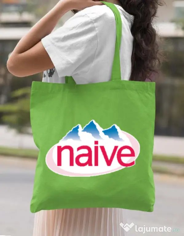 Sacosa din panza Naive Verde mar