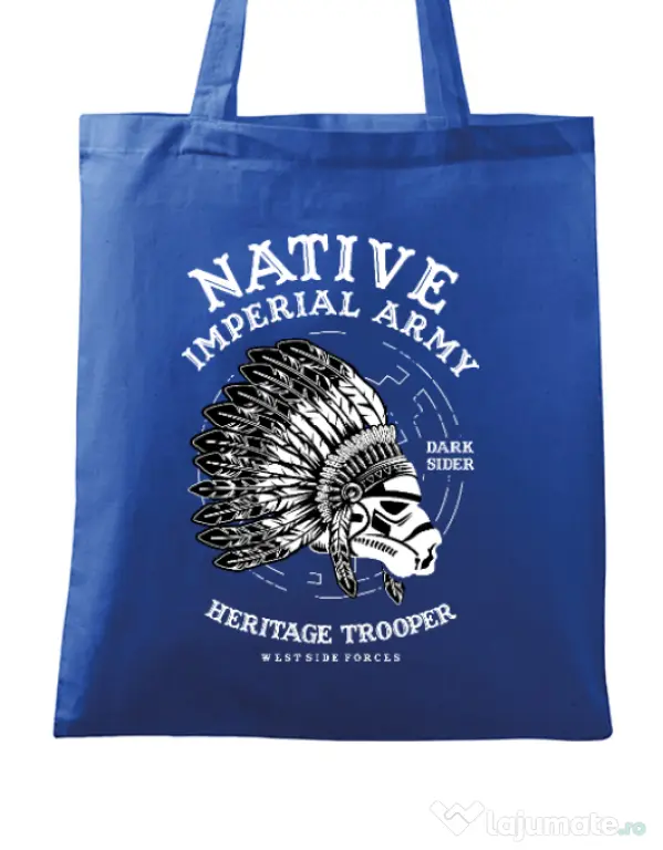 Sacosa din panza Native Trooper Albastru regal