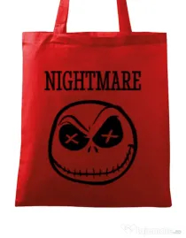 Sacosa din panza Nightmare Rosu