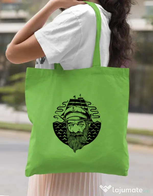 Sacosa din panza Old Helmsman Verde mar