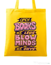 Sacosa din panza Open books Galben