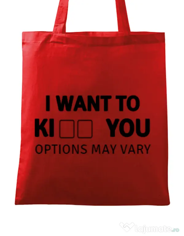 Sacosa din panza Options may vary Rosu