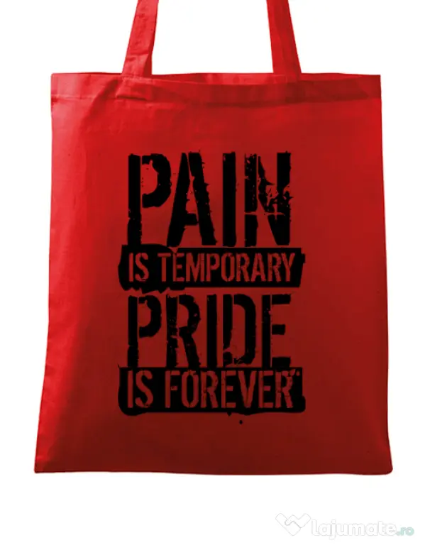 Sacosa din panza Pain and pride Rosu