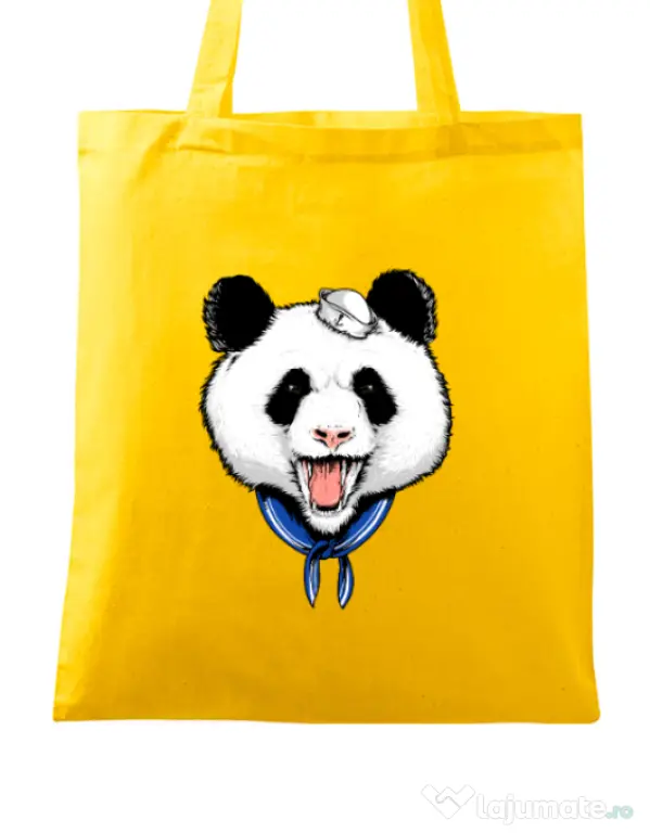 Sacosa din panza Panda Sailor Galben