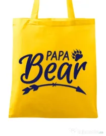 Sacosa din panza Papa bear Galben