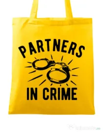 Sacosa din panza Partners in crime 1 Galben